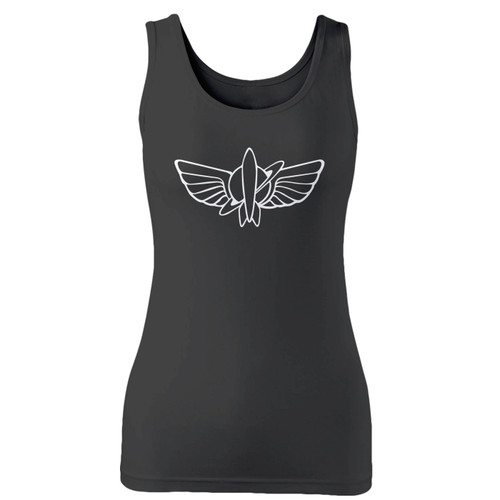 High quality print of this slim fit toy story buzz lightyear star command women tank top will turn heads. And bystanders won't be disappointed - the racerback cut looks good one any woman's shoulders.