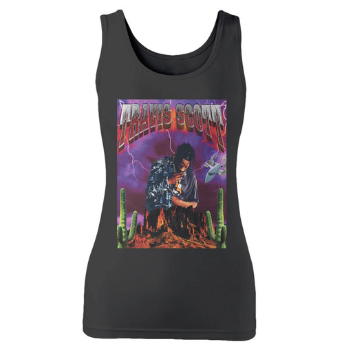 High quality print of this slim fit travis scott pen and pixel rodeo madness tour merch inspired women tank top will turn heads. And bystanders won't be disappointed - the racerback cut looks good one any woman's shoulders.