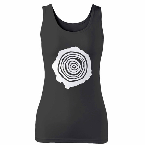 High quality print of this slim fit tree rings hiking hipster women tank top will turn heads. And bystanders won't be disappointed - the racerback cut looks good one any woman's shoulders.