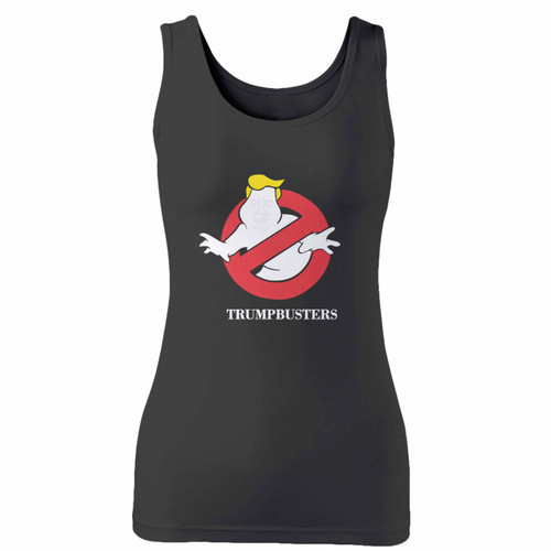 High quality print of this slim fit trump busters - donald trump ghostbusters women tank top will turn heads. And bystanders won't be disappointed - the racerback cut looks good one any woman's shoulders.