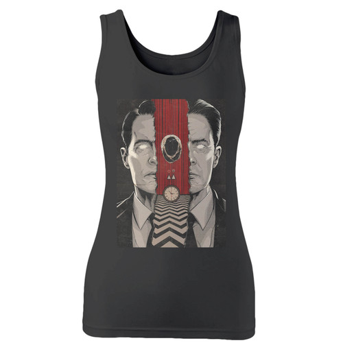 High quality print of this slim fit twin peaks movie retro art women tank top will turn heads. And bystanders won't be disappointed - the racerback cut looks good one any woman's shoulders.