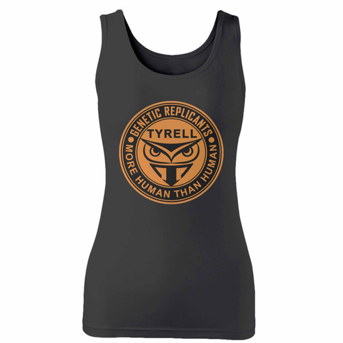 High quality print of this slim fit tyrell genetic replicants women tank top will turn heads. And bystanders won't be disappointed - the racerback cut looks good one any woman's shoulders.