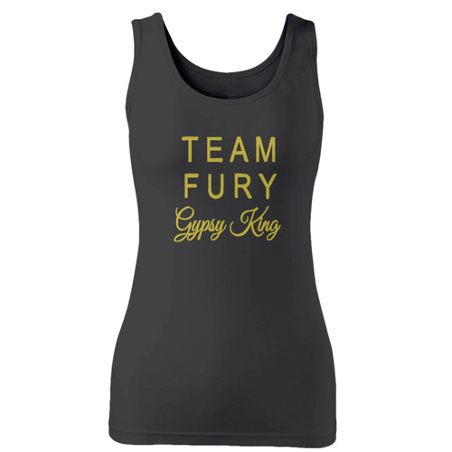 High quality print of this slim fit tyson fury gypsy king team fury inspired women tank top will turn heads. And bystanders won't be disappointed - the racerback cut looks good one any woman's shoulders.