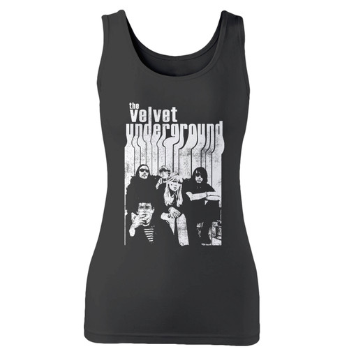 High quality print of this slim fit velvet underground with nico women tank top will turn heads. And bystanders won't be disappointed - the racerback cut looks good one any woman's shoulders.