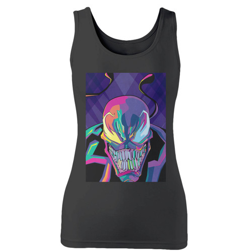 High quality print of this slim fit venom portrait women tank top will turn heads. And bystanders won't be disappointed - the racerback cut looks good one any woman's shoulders.