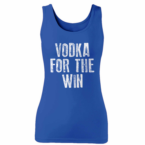 High quality print of this slim fit vodka for the win inspired women tank top will turn heads. And bystanders won't be disappointed - the racerback cut looks good one any woman's shoulders.
