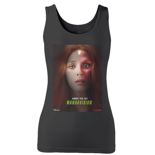 High quality print of this slim fit wandavision 1 women tank top will turn heads. And bystanders won't be disappointed - the racerback cut looks good one any woman's shoulders.