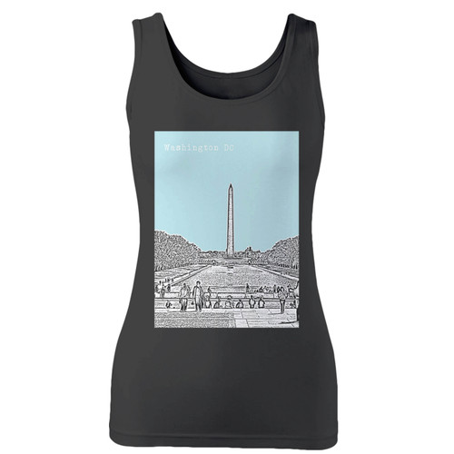High quality print of this slim fit washington dc women tank top will turn heads. And bystanders won't be disappointed - the racerback cut looks good one any woman's shoulders.