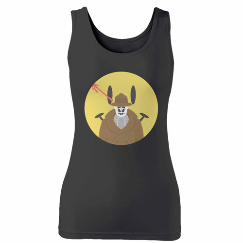 High quality print of this slim fit watchmen rorschach women tank top will turn heads. And bystanders won't be disappointed - the racerback cut looks good one any woman's shoulders.