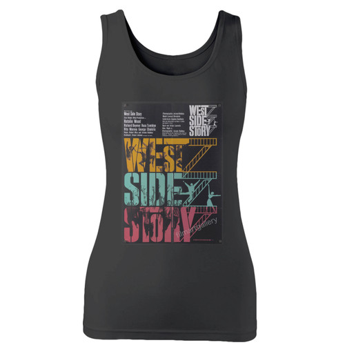 High quality print of this slim fit west side story women tank top will turn heads. And bystanders won't be disappointed - the racerback cut looks good one any woman's shoulders.