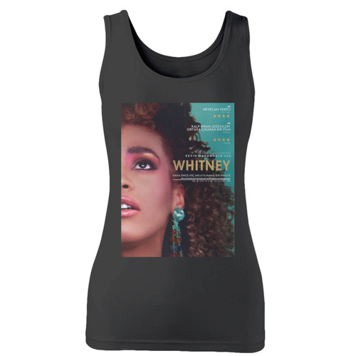 High quality print of this slim fit whitney houston kevin macdonald women tank top will turn heads. And bystanders won't be disappointed - the racerback cut looks good one any woman's shoulders.