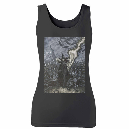 High quality print of this slim fit wizard of oz fantasy women tank top will turn heads. And bystanders won't be disappointed - the racerback cut looks good one any woman's shoulders.