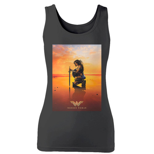 High quality print of this slim fit wonder woman warrior girl women tank top will turn heads. And bystanders won't be disappointed - the racerback cut looks good one any woman's shoulders.