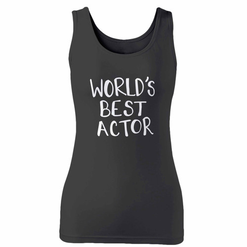 High quality print of this slim fit world's best actor film cast & crew filmmaker gift women tank top will turn heads. And bystanders won't be disappointed - the racerback cut looks good one any woman's shoulders.