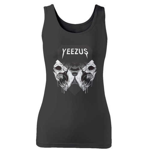 High quality print of this slim fit yeezus skeleton women tank top will turn heads. And bystanders won't be disappointed - the racerback cut looks good one any woman's shoulders.