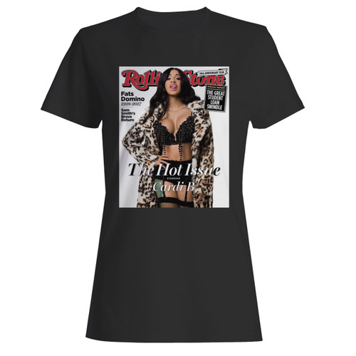 These are cardi b rolling stone women t shirt that are cute tied to the side or paired with a cardigan or jacket for a more styled look. So comfy and classic, they are sure to make your vacation extra magical.