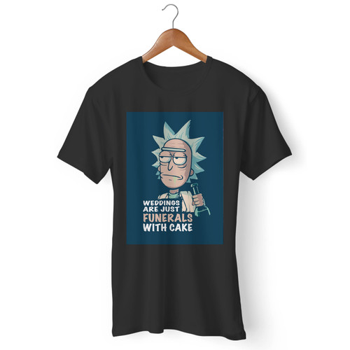 Rick And Morty Weddings Are Funerals With Cake Men T Shirt