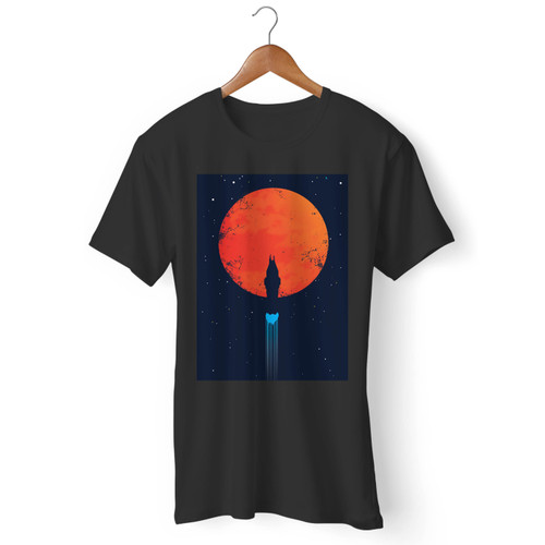 Silhouette Rocinante In Front Of Mars Men T Shirt