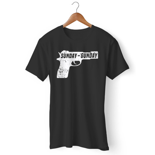 Sunday Gunday Pistol Firearm Gun Men T Shirt
