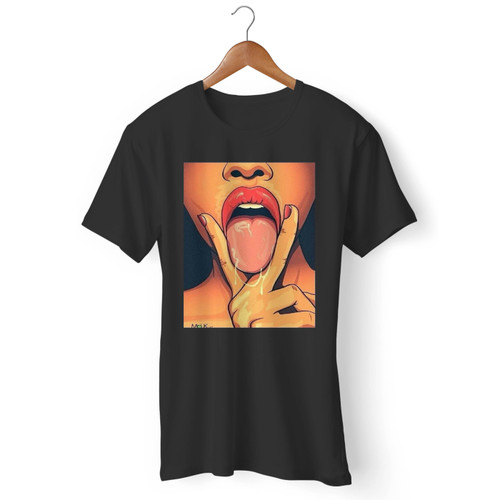 Tongue Sticking Out Eat Me Inspired Men T Shirt
