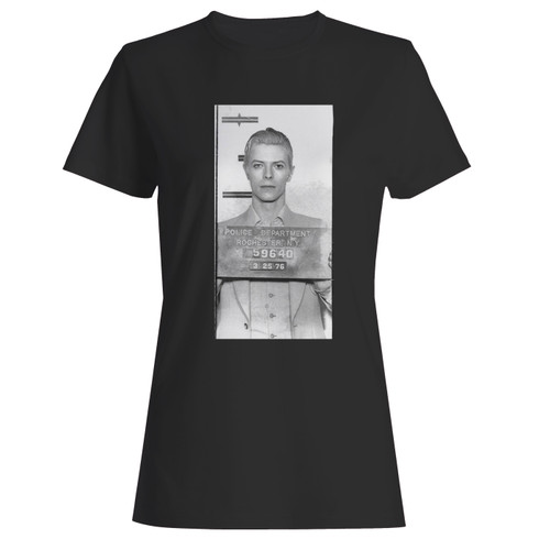 These are david bowie mugshot women t shirt that are cute tied to the side or paired with a cardigan or jacket for a more styled look. So comfy and classic, they are sure to make your vacation extra magical.