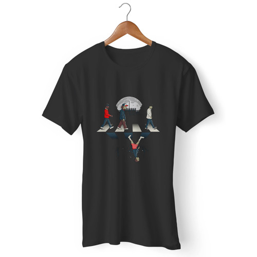 Upside Down Road Stranger Things Men T Shirt