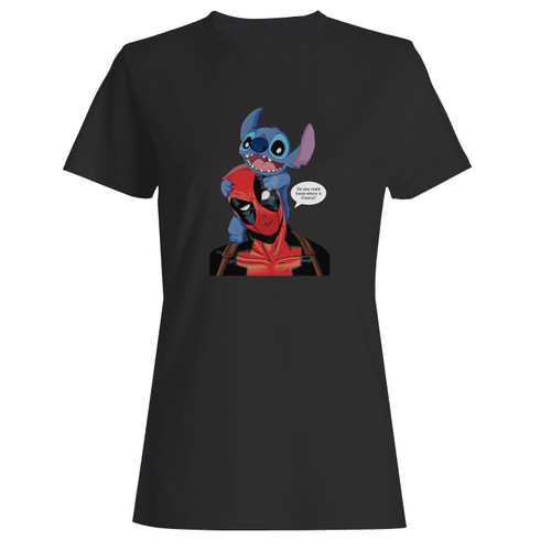 These are deadpool and stitch super hero marvel women t shirt that are cute tied to the side or paired with a cardigan or jacket for a more styled look. So comfy and classic, they are sure to make your vacation extra magical.