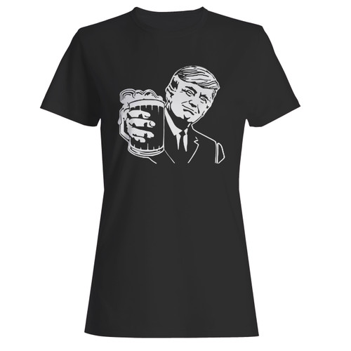 These are donald trump beer salute funny women t shirt that are cute tied to the side or paired with a cardigan or jacket for a more styled look. So comfy and classic, they are sure to make your vacation extra magical.