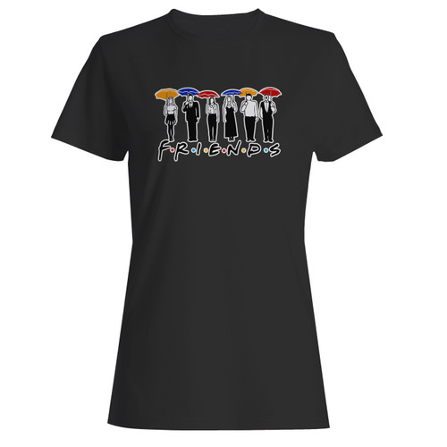 These are friends umbrella women t shirt that are cute tied to the side or paired with a cardigan or jacket for a more styled look. So comfy and classic, they are sure to make your vacation extra magical.