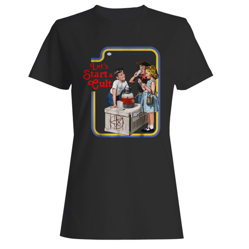 These are let's start a cult women t shirt that are cute tied to the side or paired with a cardigan or jacket for a more styled look. So comfy and classic, they are sure to make your vacation extra magical.