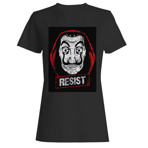 These are resist money heist women t shirt that are cute tied to the side or paired with a cardigan or jacket for a more styled look. So comfy and classic, they are sure to make your vacation extra magical.