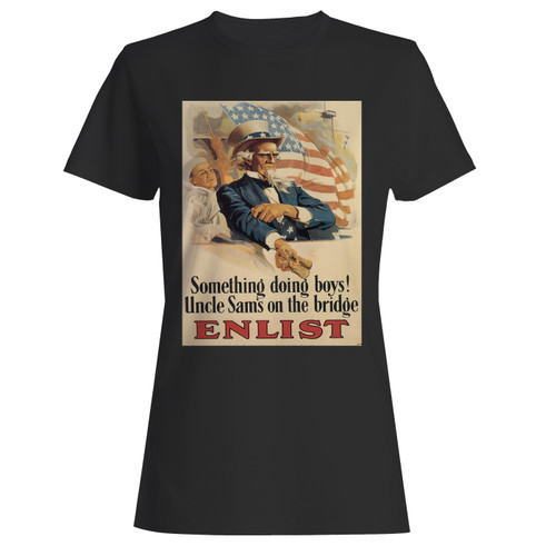 These are something doing boys! uncle sam's on the bridge women t shirt that are cute tied to the side or paired with a cardigan or jacket for a more styled look. So comfy and classic, they are sure to make your vacation extra magical.