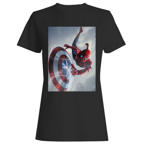 These are spider man captain america shield women t shirt that are cute tied to the side or paired with a cardigan or jacket for a more styled look. So comfy and classic, they are sure to make your vacation extra magical.