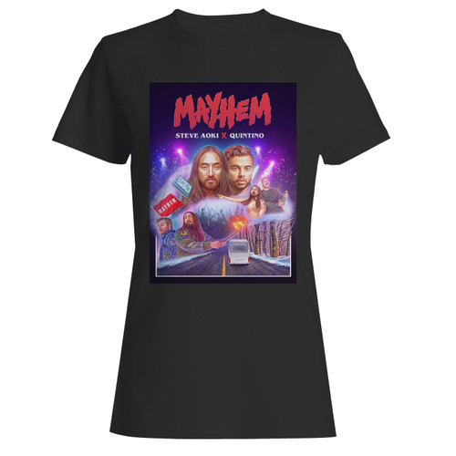 These are steve aoki mayhem women t shirt that are cute tied to the side or paired with a cardigan or jacket for a more styled look. So comfy and classic, they are sure to make your vacation extra magical.
