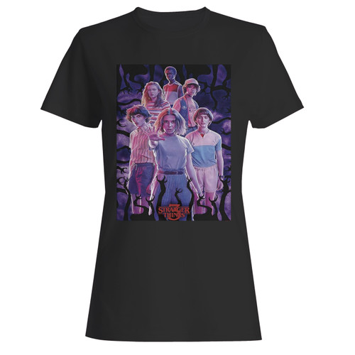 These are stranger things eleven mike dustin will max and lucas women t shirt that are cute tied to the side or paired with a cardigan or jacket for a more styled look. So comfy and classic, they are sure to make your vacation extra magical.