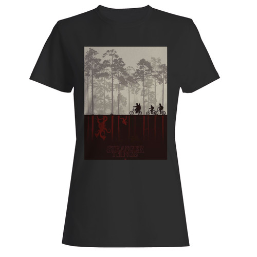 These are stranger things forest women t shirt that are cute tied to the side or paired with a cardigan or jacket for a more styled look. So comfy and classic, they are sure to make your vacation extra magical.