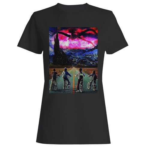 These are stranger things movie cover women t shirt that are cute tied to the side or paired with a cardigan or jacket for a more styled look. So comfy and classic, they are sure to make your vacation extra magical.