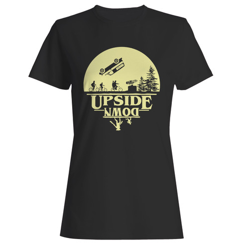 These are stranger things upside down women t shirt that are cute tied to the side or paired with a cardigan or jacket for a more styled look. So comfy and classic, they are sure to make your vacation extra magical.