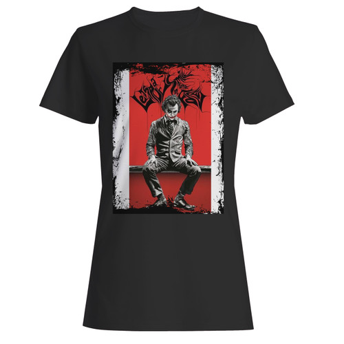 These are the joker red and black women t shirt that are cute tied to the side or paired with a cardigan or jacket for a more styled look. So comfy and classic, they are sure to make your vacation extra magical.