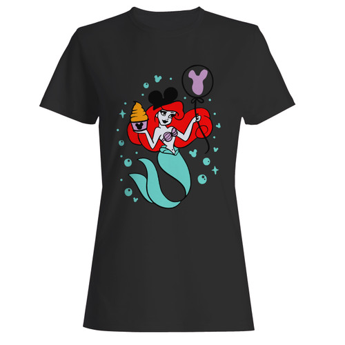 These are the little mermaid inspired women t shirt that are cute tied to the side or paired with a cardigan or jacket for a more styled look. So comfy and classic, they are sure to make your vacation extra magical.