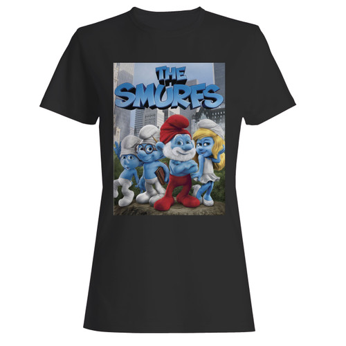These are the smurfs 2 movie cover women t shirt that are cute tied to the side or paired with a cardigan or jacket for a more styled look. So comfy and classic, they are sure to make your vacation extra magical.