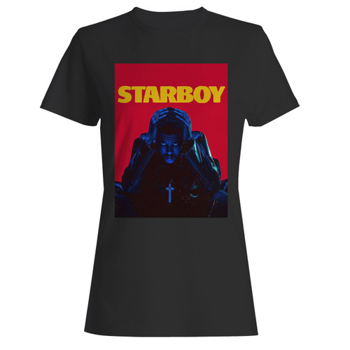 These are the weeknd starboy music album cover women t shirt that are cute tied to the side or paired with a cardigan or jacket for a more styled look. So comfy and classic, they are sure to make your vacation extra magical.
