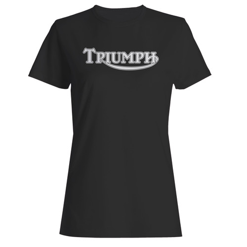 These are triumph logo biker motorcycle rider women t shirt that are cute tied to the side or paired with a cardigan or jacket for a more styled look. So comfy and classic, they are sure to make your vacation extra magical.