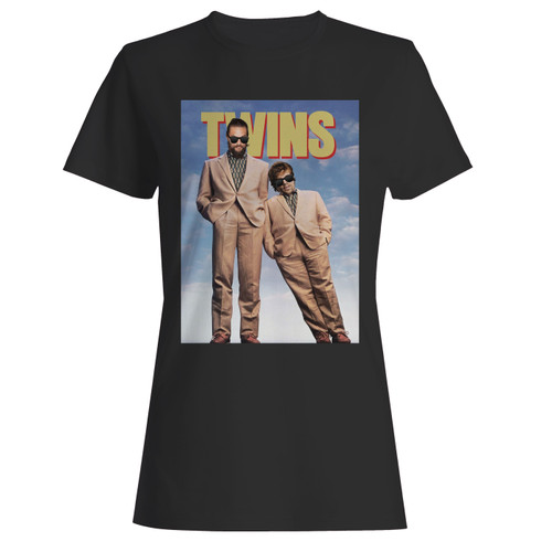 These are twins classic 80s movie women t shirt that are cute tied to the side or paired with a cardigan or jacket for a more styled look. So comfy and classic, they are sure to make your vacation extra magical.