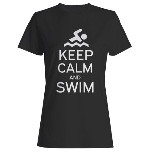 These are funny swimming keep calm and swim women t shirt that are cute tied to the side or paired with a cardigan or jacket for a more styled look. So comfy and classic, they are sure to make your vacation extra magical.