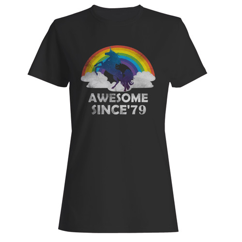 These are unicorn awesome since 1979 women t shirt that are cute tied to the side or paired with a cardigan or jacket for a more styled look. So comfy and classic, they are sure to make your vacation extra magical.
