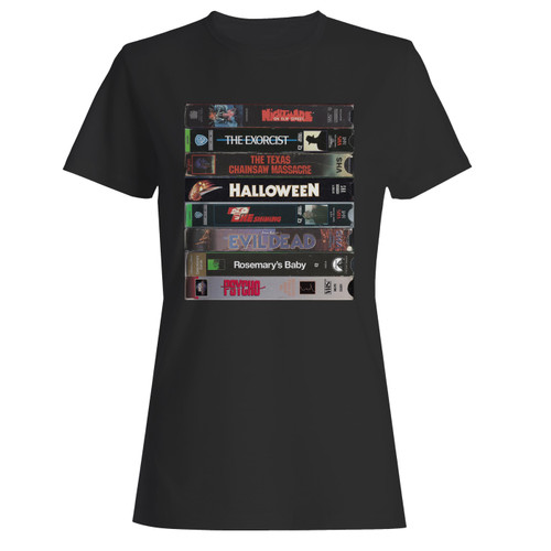 These are vhs horror women t shirt that are cute tied to the side or paired with a cardigan or jacket for a more styled look. So comfy and classic, they are sure to make your vacation extra magical.
