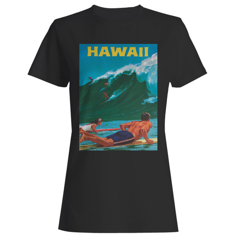These are vintage hawaii travel women t shirt that are cute tied to the side or paired with a cardigan or jacket for a more styled look. So comfy and classic, they are sure to make your vacation extra magical.
