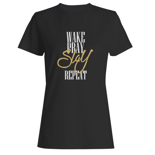 These are wake pray slay repeat quote party bachelorette boho bohemian boho chic beachh women t shirt that are cute tied to the side or paired with a cardigan or jacket for a more styled look. So comfy and classic, they are sure to make your vacation extra magical.