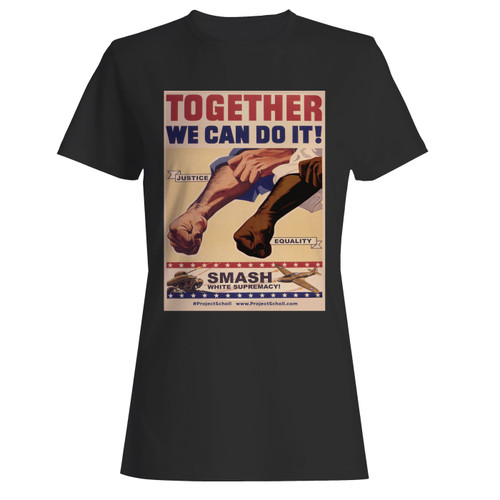 These are we can do it! 2 women t shirt that are cute tied to the side or paired with a cardigan or jacket for a more styled look. So comfy and classic, they are sure to make your vacation extra magical.